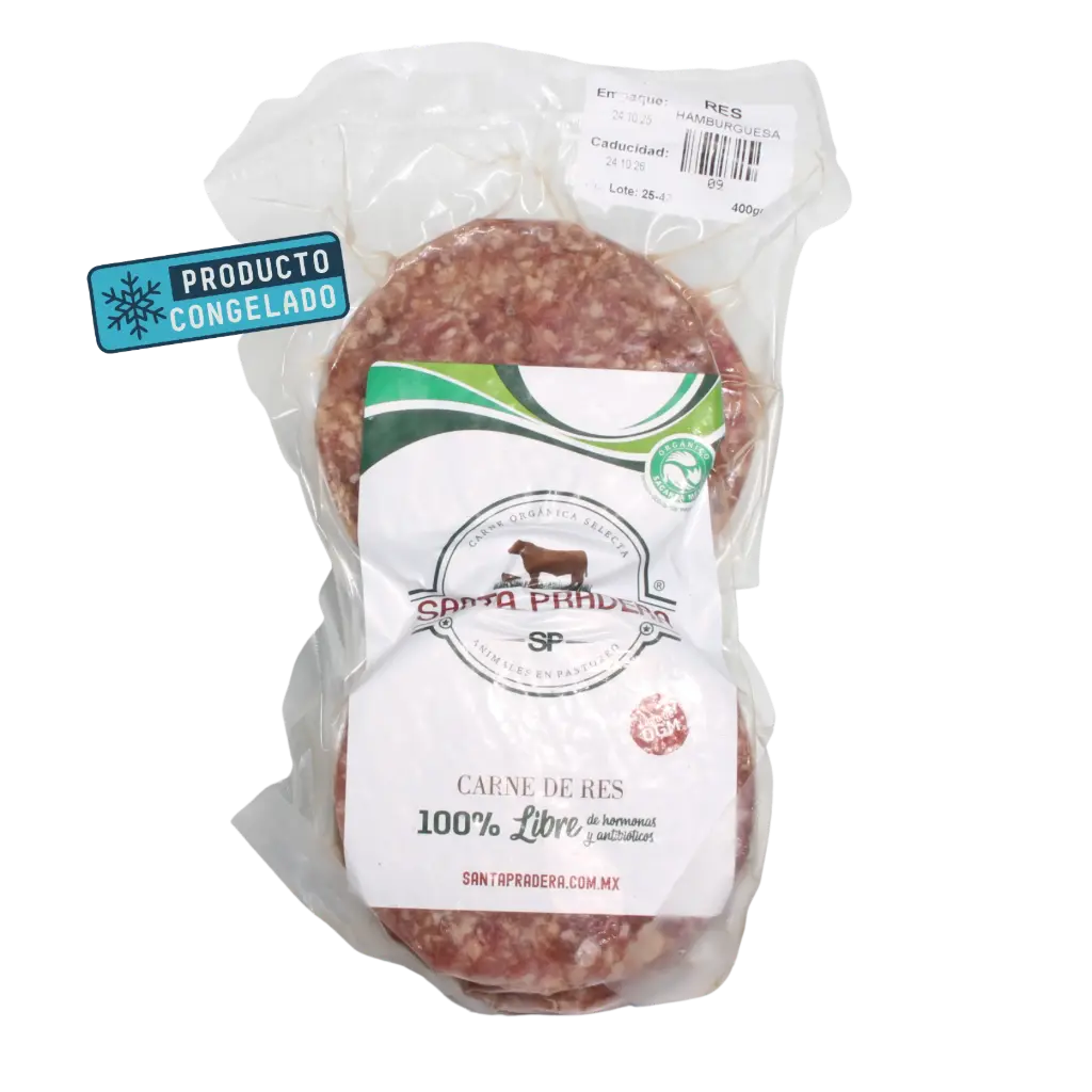 Carne para Hamburguesa de Res Libre Pastoreo - Paq. 4 pz