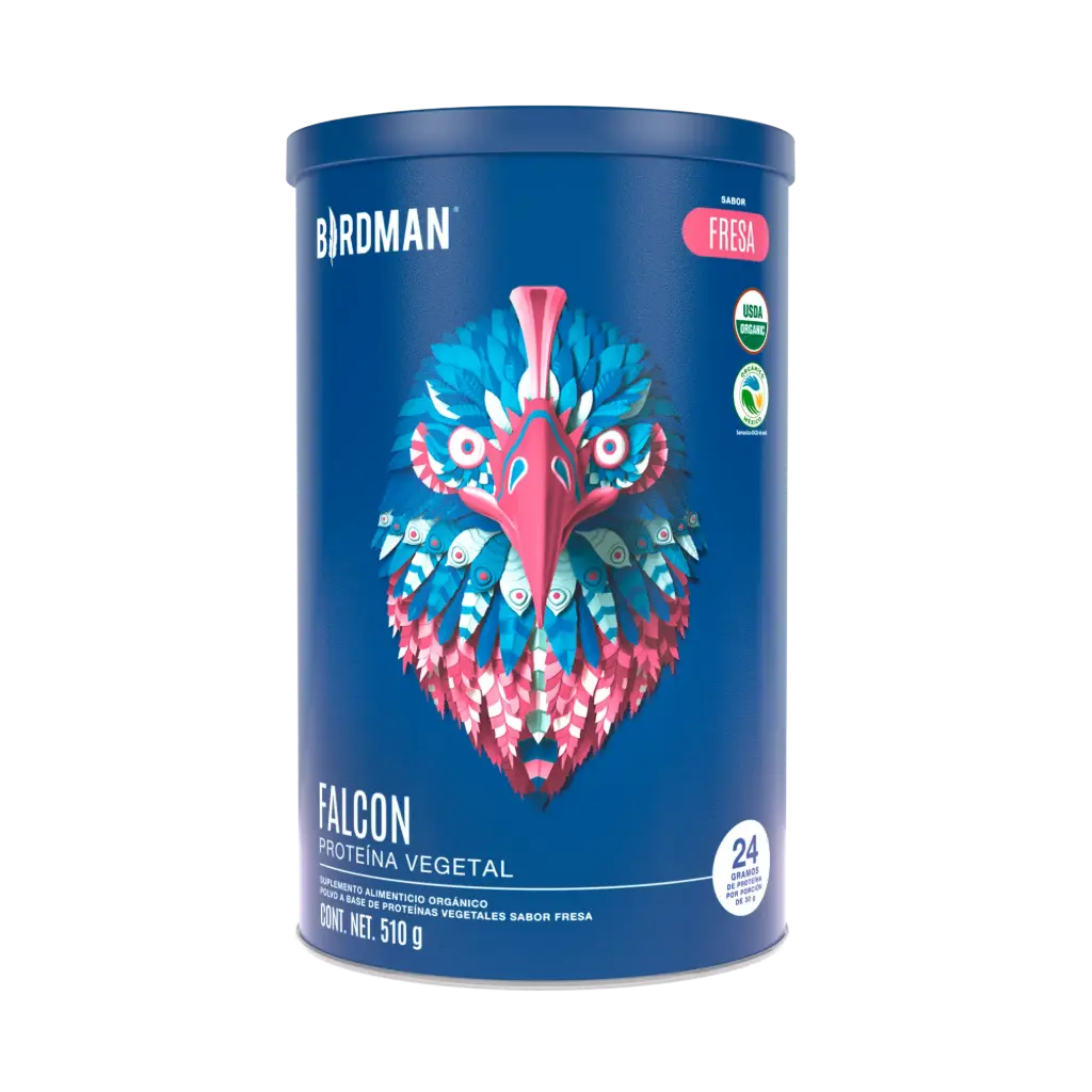 Birdman Falcon Proteína Vegana Fresa 510gr - 17 Servicios
