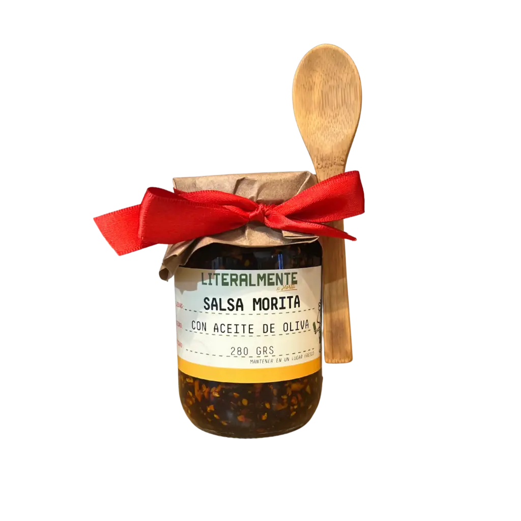 Bote Navideño Salsa Morita - Frasco 215 gr