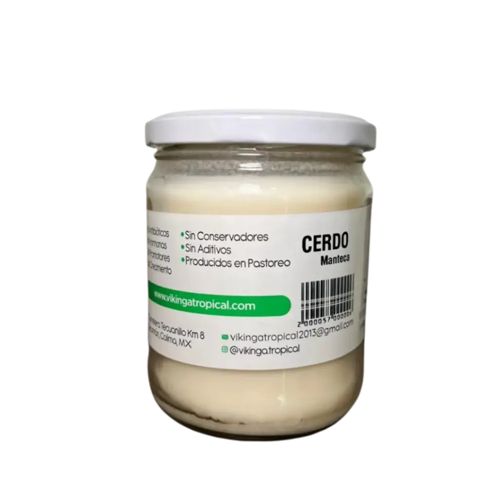 [2000057000006] Manteca de Cerdo Frasco - 480gr Vikinga Tropical