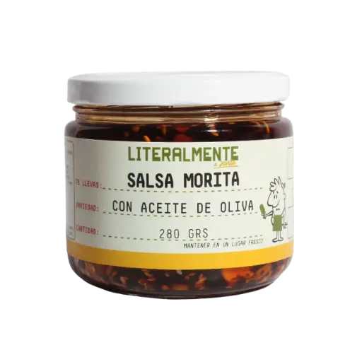 Salsa Morita con Aceite de Oliva Frasco