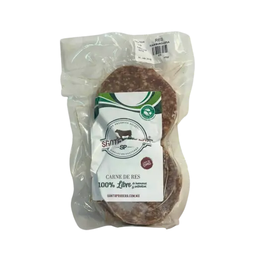 Carne para Hamburguesa de Res Libre Pastoreo - Paq. 4 pz